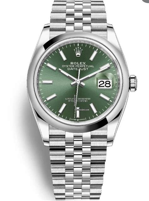 rolex datejust verde 36